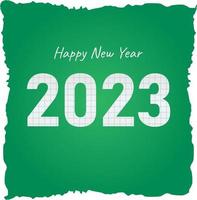 happy new year 2023 text in paper style design vector