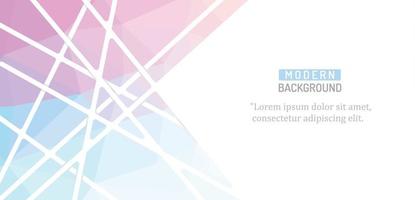 banner de fondo moderno con color pastel de triangulación vector