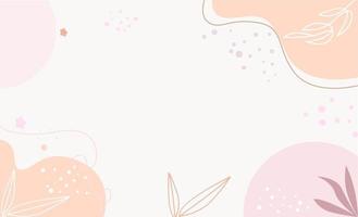 minimal hand drawn background soft color vector