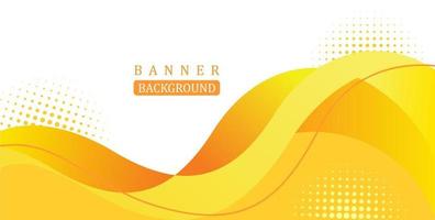 abstract yellow background with curve and halftone vector