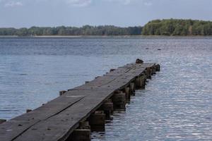 paisajes de verano junto al lago en lituania foto