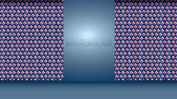 plain color patterned fabric curtain background vector