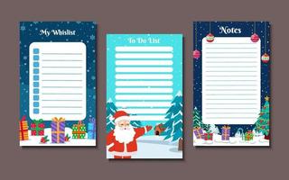 Christmas Journal Template vector