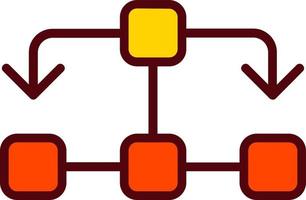 icono de vector de diagrama de flujo