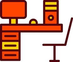 Work Station Vector Icon