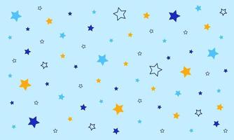 Wallpaper stars on blue background. Vector illustration.