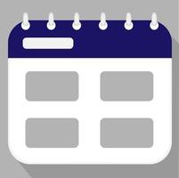 Calendar flat icon. vector illustration