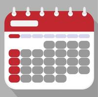 Monthly calendar icon. Vector illustration.