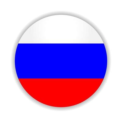 Round icon. Illustration of flag of Russia