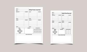 diario de alimentos sin fecha kdp interior vector