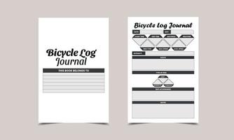 libro de registro de bicicletas diario kdp para interior kdp de bajo contenido vector