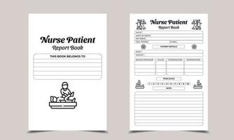 Nurse Patient Report Book vector