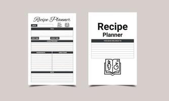 Recipe planner. Meal planning and groceries list. Easily plan out of your weekly meals for breakfast, lunch and dinner. Simple Clear Vector illustration design