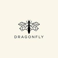 Dragonfly, Line Minimalist Flying Insect vector