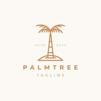 Palm tree logo design vector template