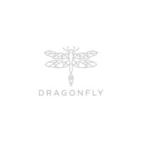 Dragonfly logo icon design vector