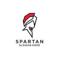 Spartan simple logo design flat vector