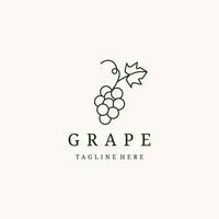 Grape logo design vector template