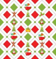 Background Vector illustration santa christmas seamless pattern template