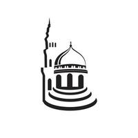 islamic center building moslem center mosque logo design graphic concept vector