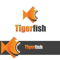 icono de vector de diseño de logotipo de pez naranja simple aislado sobre fondo blanco