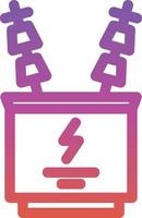 Power Transformer Glyph Icon vector