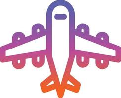 Airplane Glyph Icon vector