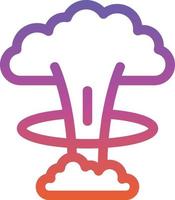 Nuclear Explosion Glyph Icon vector