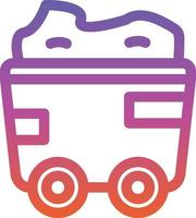 Mining Cart Glyph Icon vector