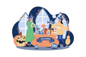 Halloween Illustration concept. Flat illustration isolated on white background vector