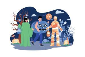 Halloween Illustration concept. Flat illustration isolated on white background vector