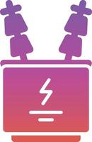 Power Transformer Glyph Icon vector