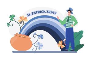 St. Patrick Day Illustration concept. Flat illustration isolated on white background vector