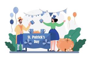 St. Patrick Day Illustration concept. Flat illustration isolated on white background vector