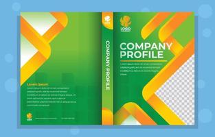 Cover Company Profile with Yellow and Green Gradient vector
