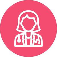 Female Doctor Vector Icon Design