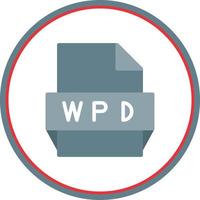 icono de formato de archivo wpd vector