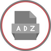 icono de formato de archivo adz vector