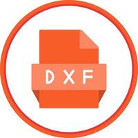 icono de formato de archivo dxf vector