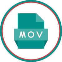 Mov File Format Icon vector