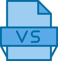 Vs File Format Icon vector