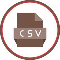 Csv File Format Icon vector