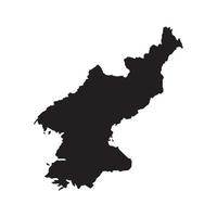 icono de mapa de corea del norte vector
