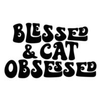 Cat Quotes Typography Black and White for print vector