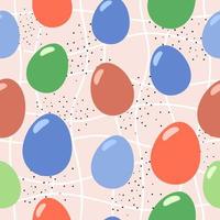 Seamless pattern with eggs. Easter background. Vector illustration.