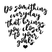 Notebook Planner Typography Black and White vector