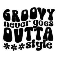 Groovy Quotes Typography Black and White for print vector