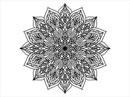 ilustración de arte de línea de mandala vector