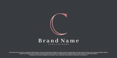 Initial latter c logo design with creative concept Premium Vector