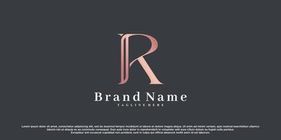 Initial latter r logo design with creative concept Premium Vector